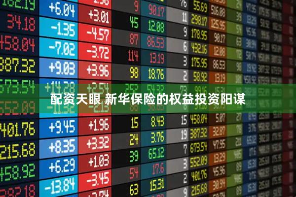 配资天眼 新华保险的权益投资阳谋
