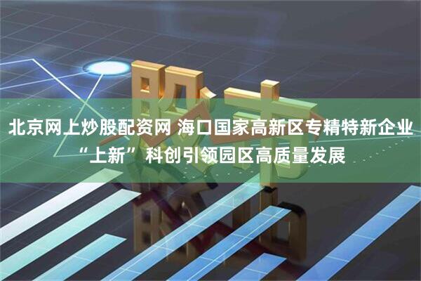 北京网上炒股配资网 海口国家高新区专精特新企业“上新” 科创引领园区高质量发展