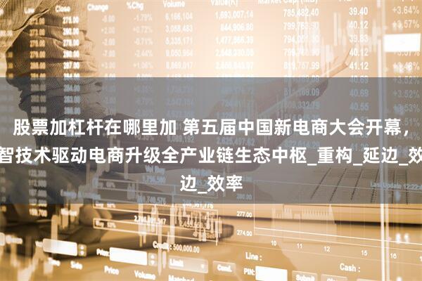 股票加杠杆在哪里加 第五届中国新电商大会开幕，数智技术驱动电商升级全产业链生态中枢_重构_延边_效率